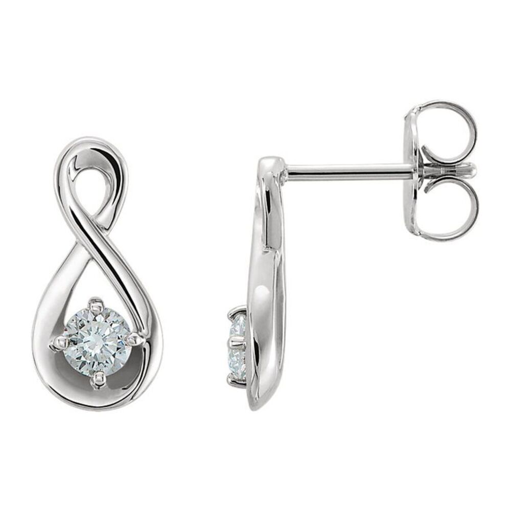 5 x 12mm Platinum 1/5 CTW Diamond Infinity Earrings (G-H, SI2-SI3)